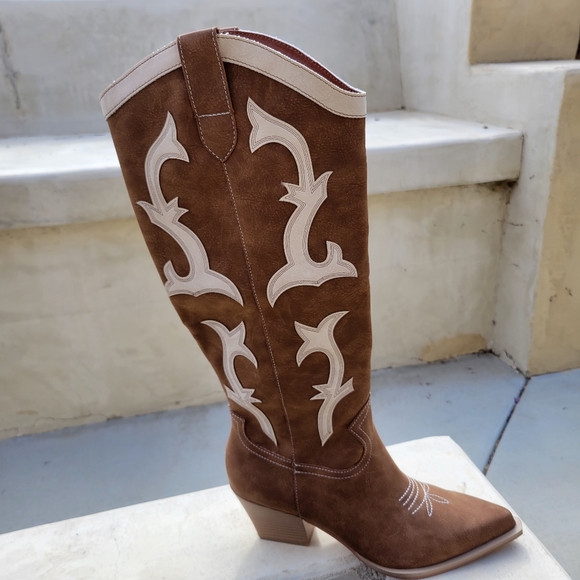 BRAND NEW Rodeo Boots Brown OASIS SOCIETY IN BOX - Picture 6 of 8